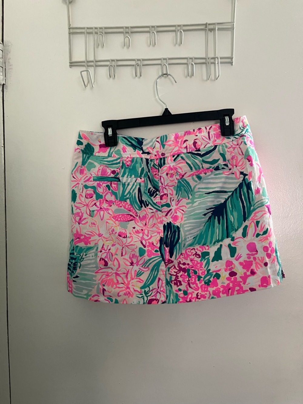 Lilly Pulitzer Tropical Floral Mini Skirt - Pink & Green - Picture 2 of 7